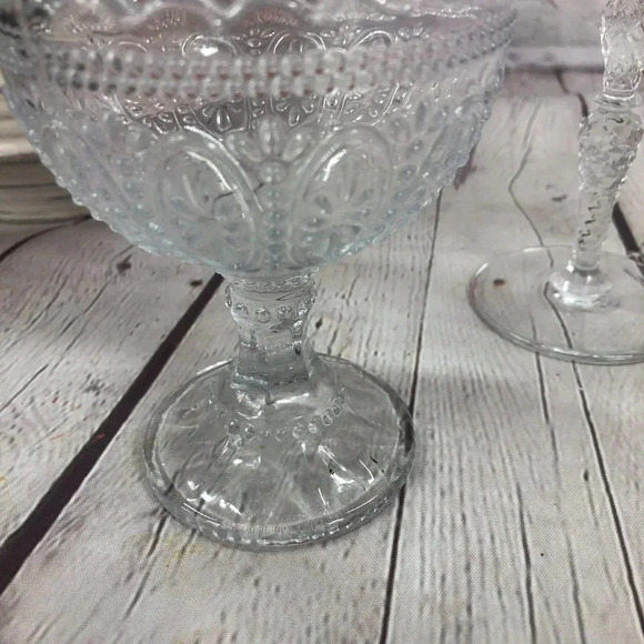 vintage set of 2 champagne pedestal stem - Picture 5 of 10